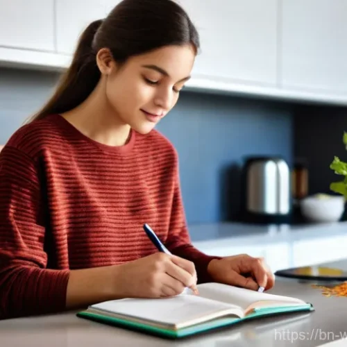 Home 15 양식조리 실습실에서 효율적으로 배우는 법 - **Prompt:** A young adult (approximately 18-25 years old), dressed in comfortable, modest casual wea...